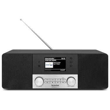 TechniSat DIGITRADIO 4 IR - Stereo Internetradio (DAB+, UKW, Bluetooth-Audiostreaming, Kopfhöreranschluss, AUX-Eingang, Wecktimer, TFT Display, 20 Watt RMS, Elac Lautsprecher, Made in Germany) schwarz im Sale